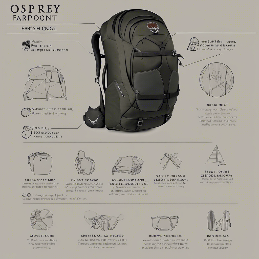 Osprey Farpoint 40L Men's Black Travel Backpack